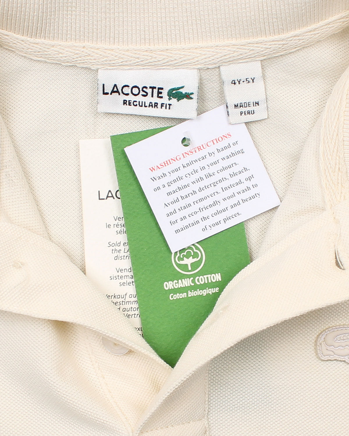 Premium Baby Girl Lac. Polo Shirt - Off White
