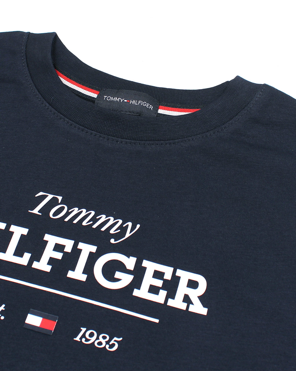 Exclusive Hilfiger Girls Crop Top Tee - Navy Blue