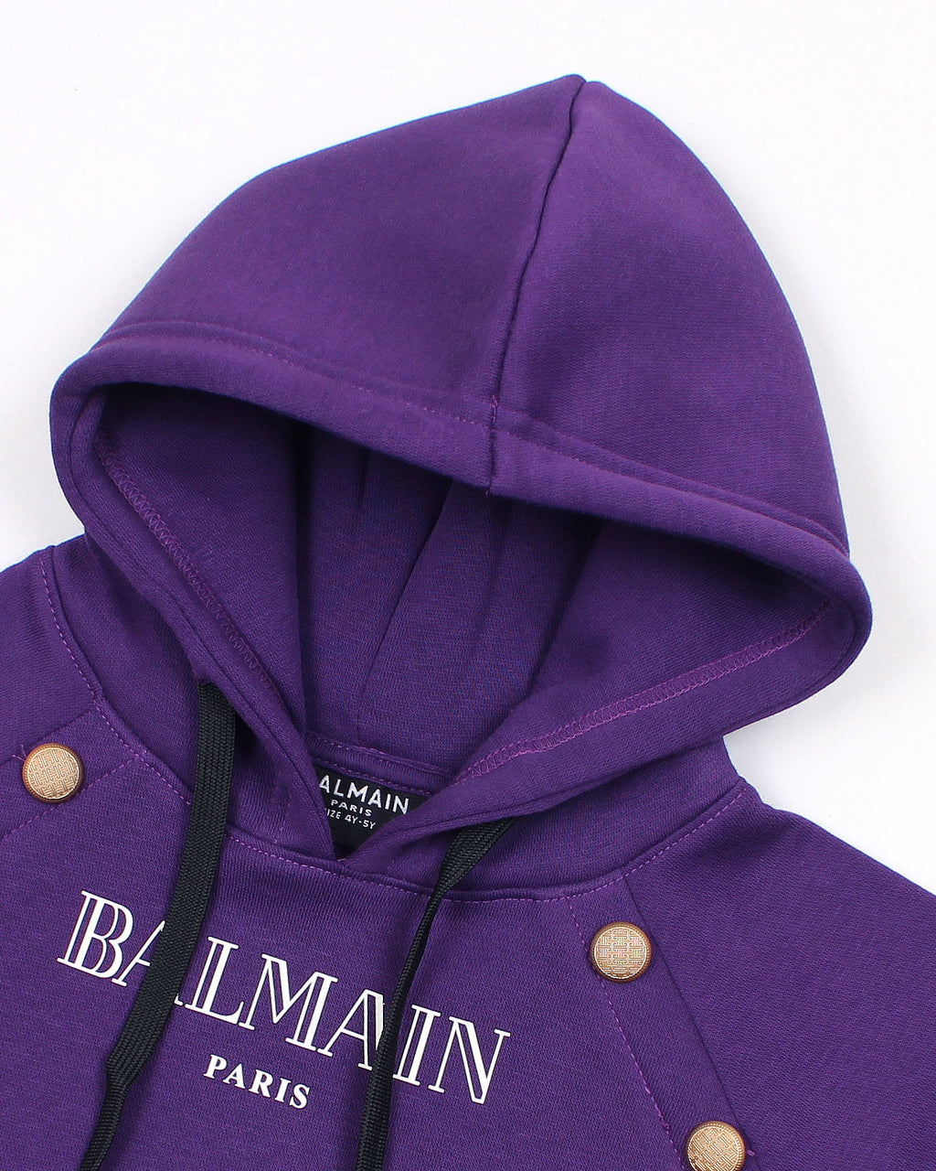 Hodded Baby Girls Tracksuit Set - Purple