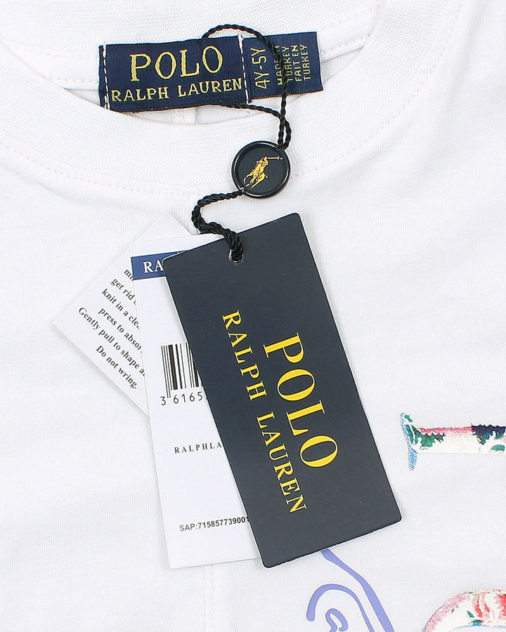 Baby Girls Polo Iconic Tee - White