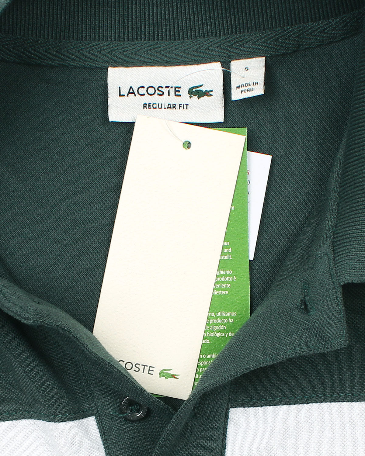 Men's Lac. Contrast Polo Shirt - Green