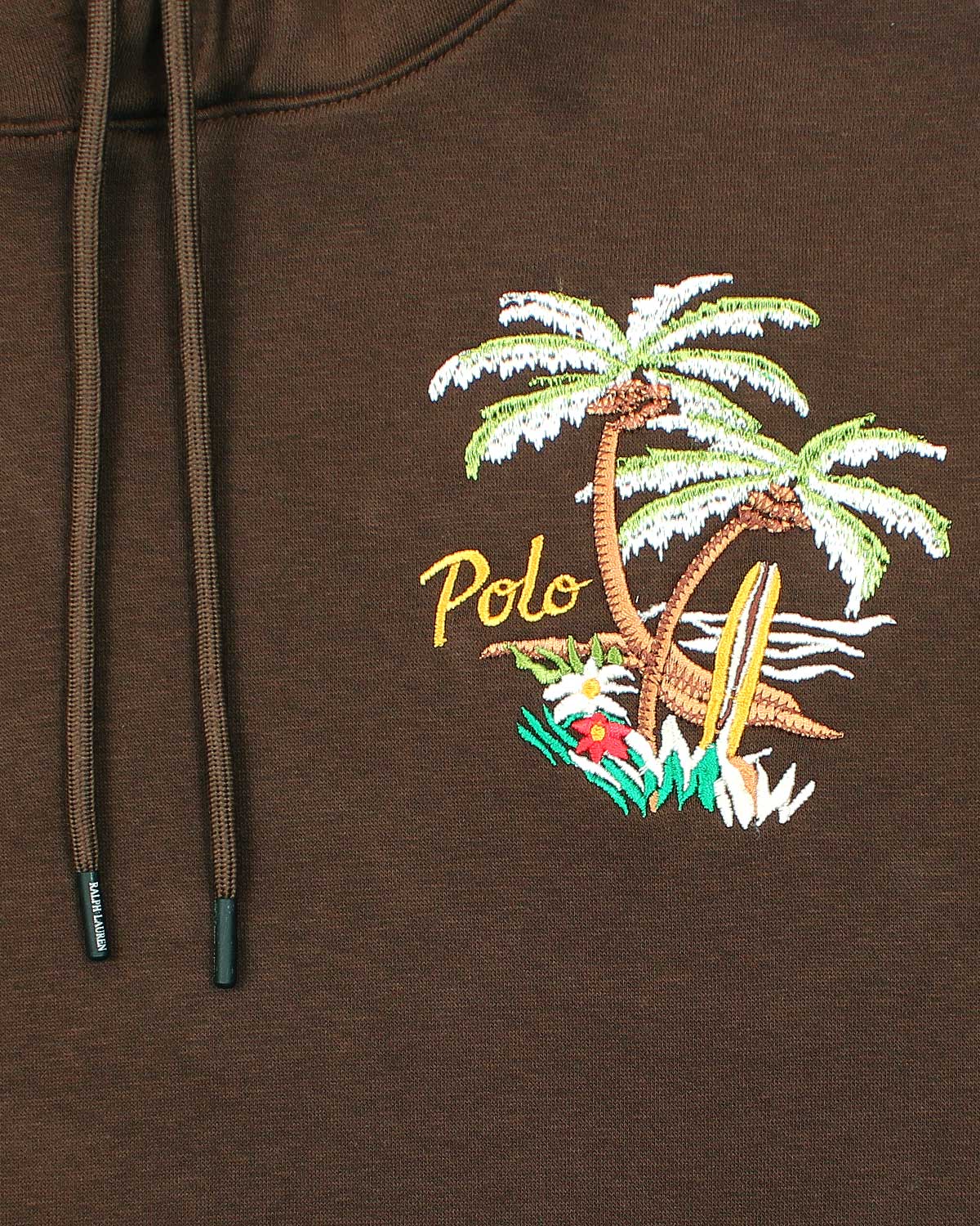 Men's Oversized Palm Hoddie - Brown