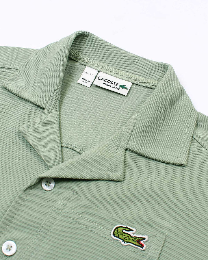 Kids Notch Lapel Pique Tracksuit - C Green