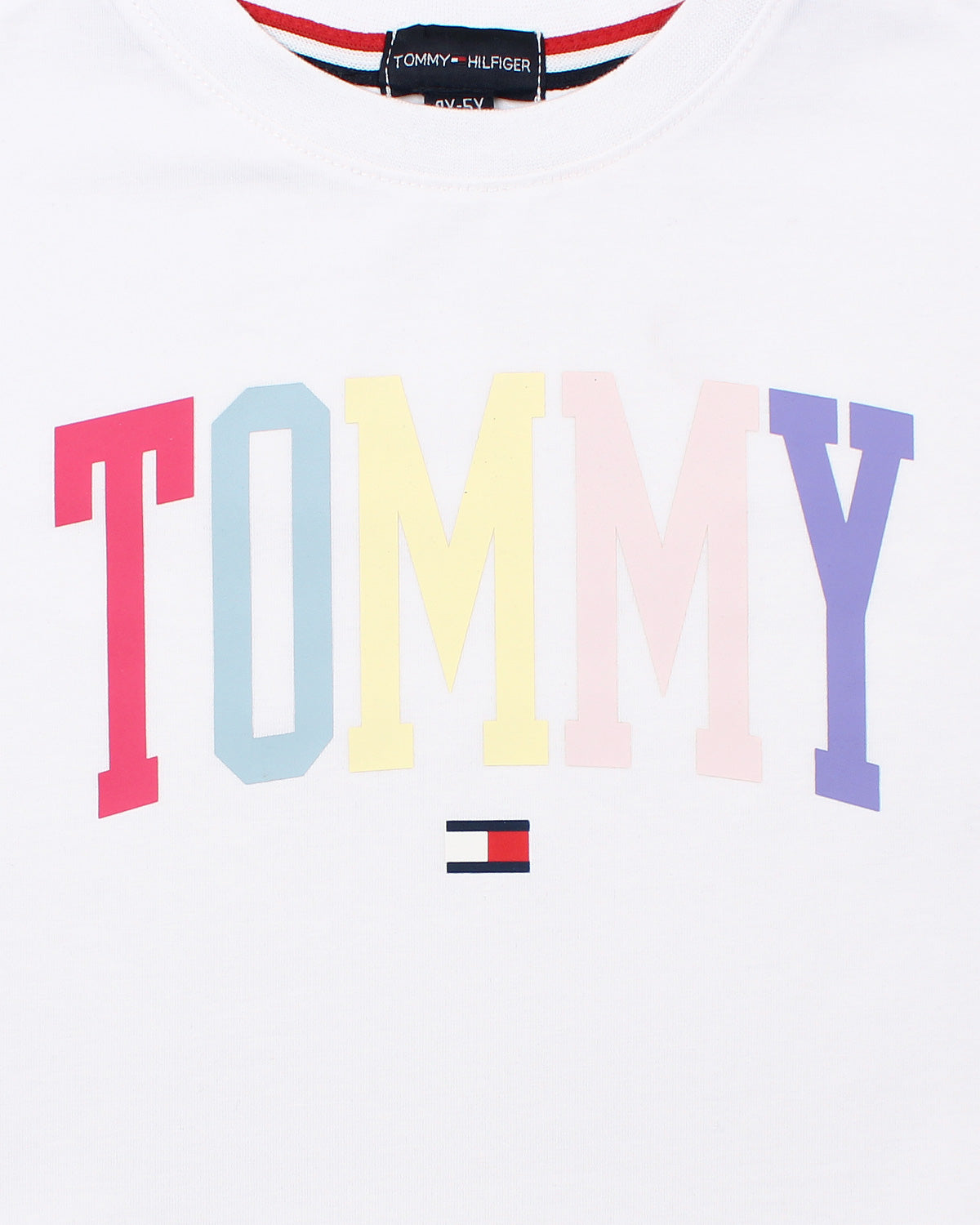 Baby Girls Cropped Tom. T Shirt - White