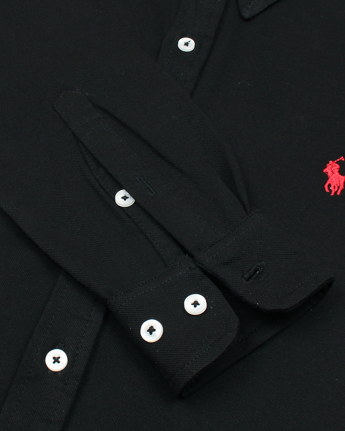 Premium Mesh Pique R/L Men Oxford Shirt - Black