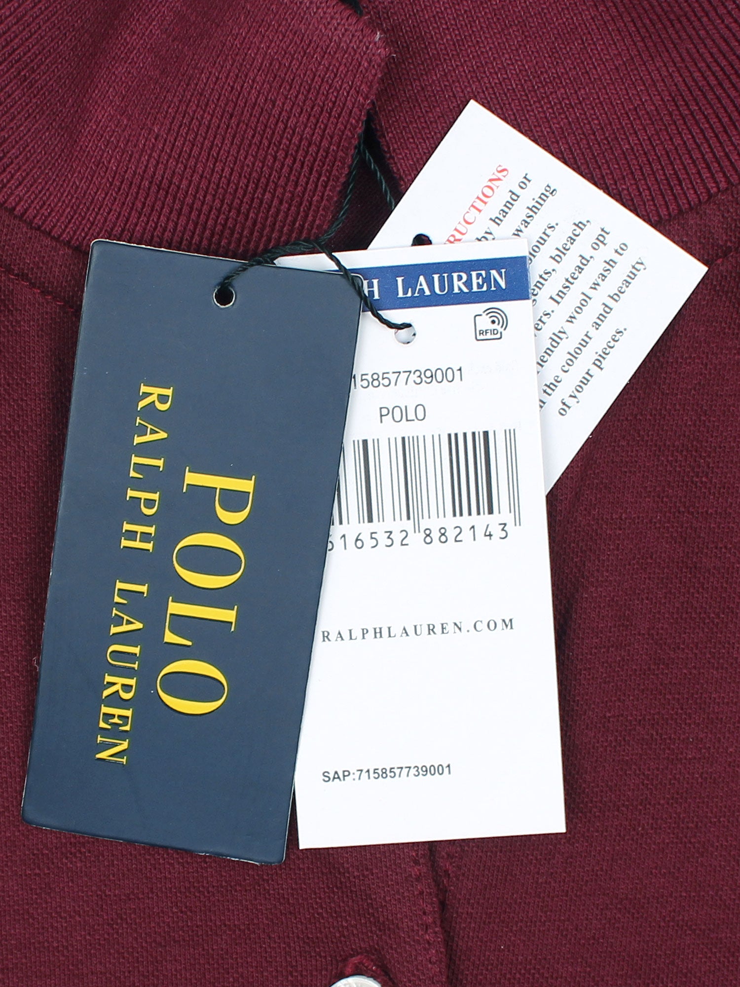 Premium Baby Girl R-L Polo Dress - Maroon