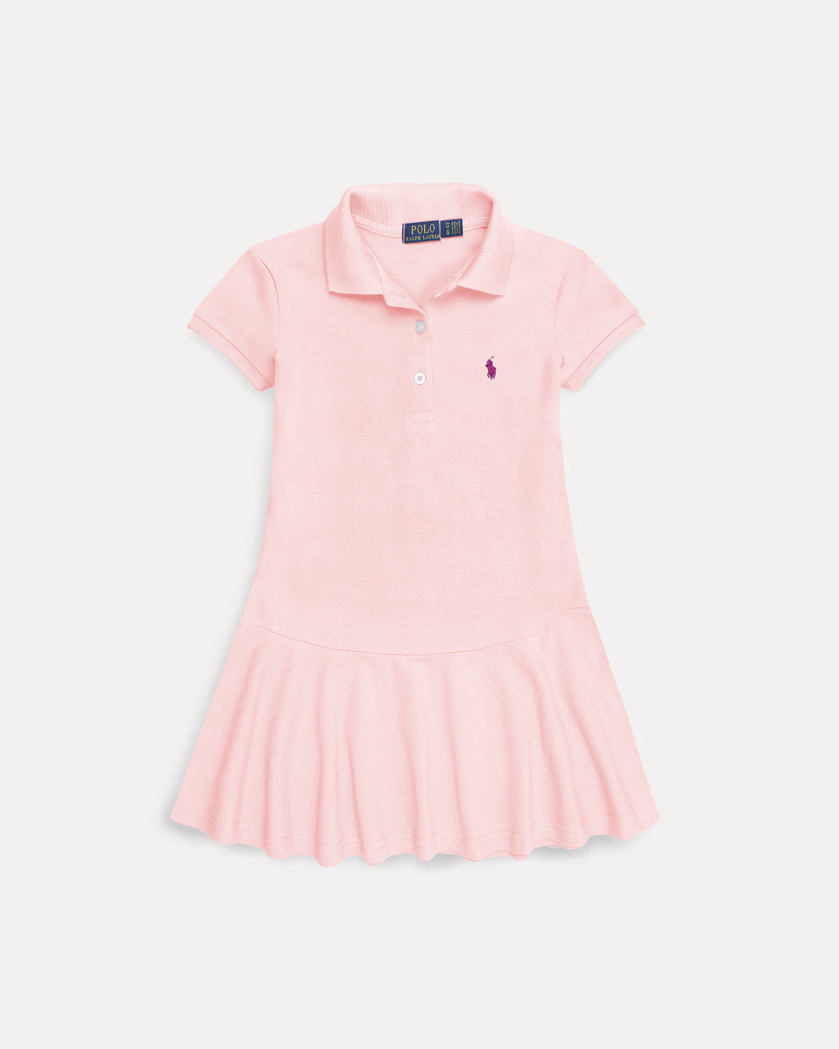 Baby Girl Iconic Polo Dress - Pink