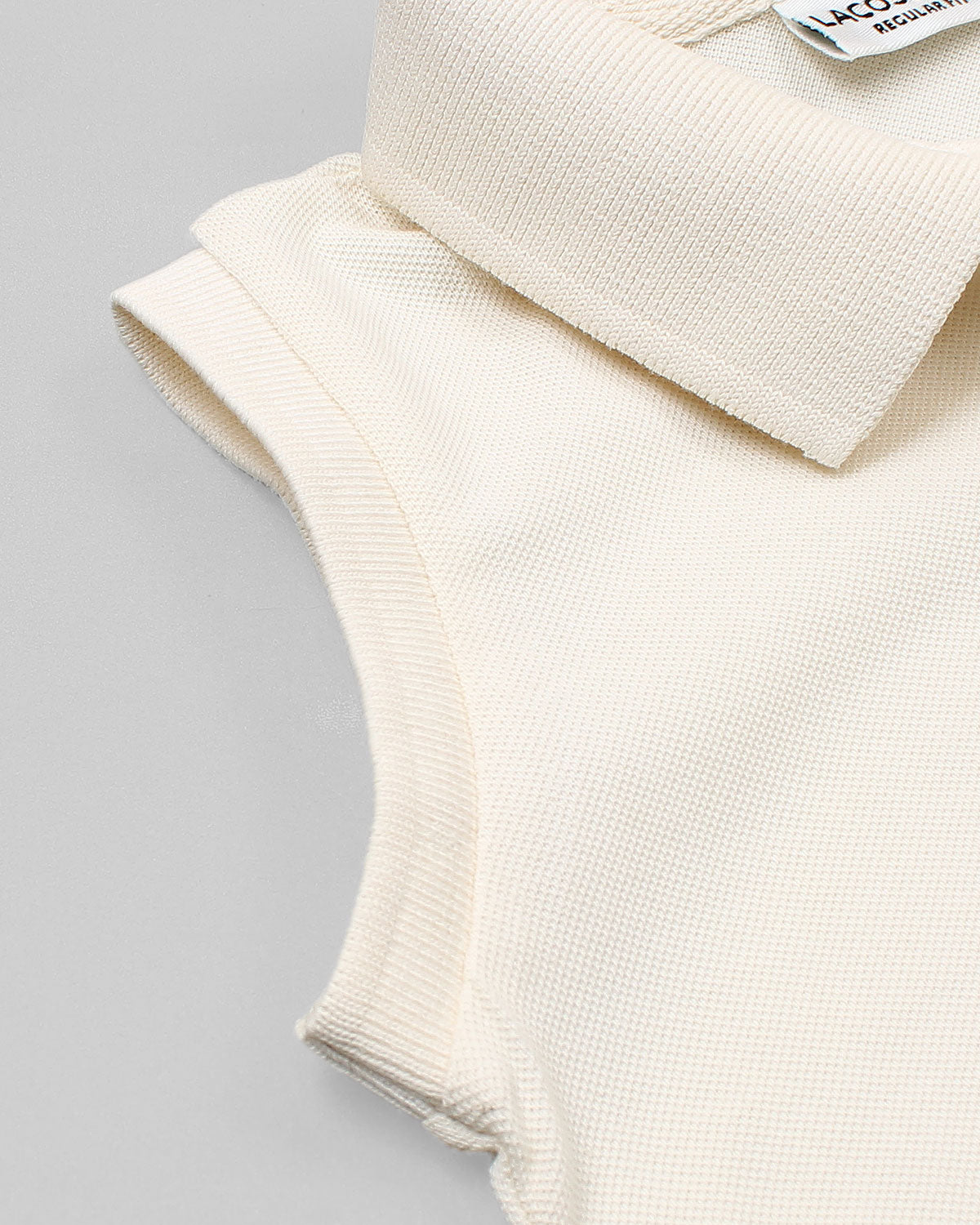 Premium Baby Girl Lac. Polo Shirt - Off White