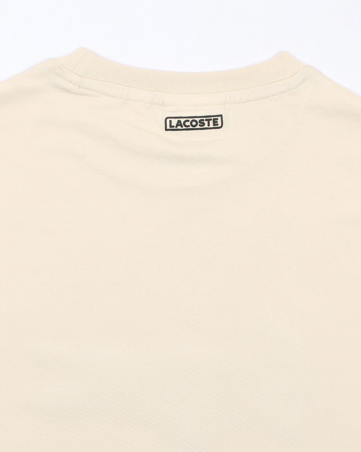 Men’s lac. Iconic Crocodile Print T Shirt - Off White