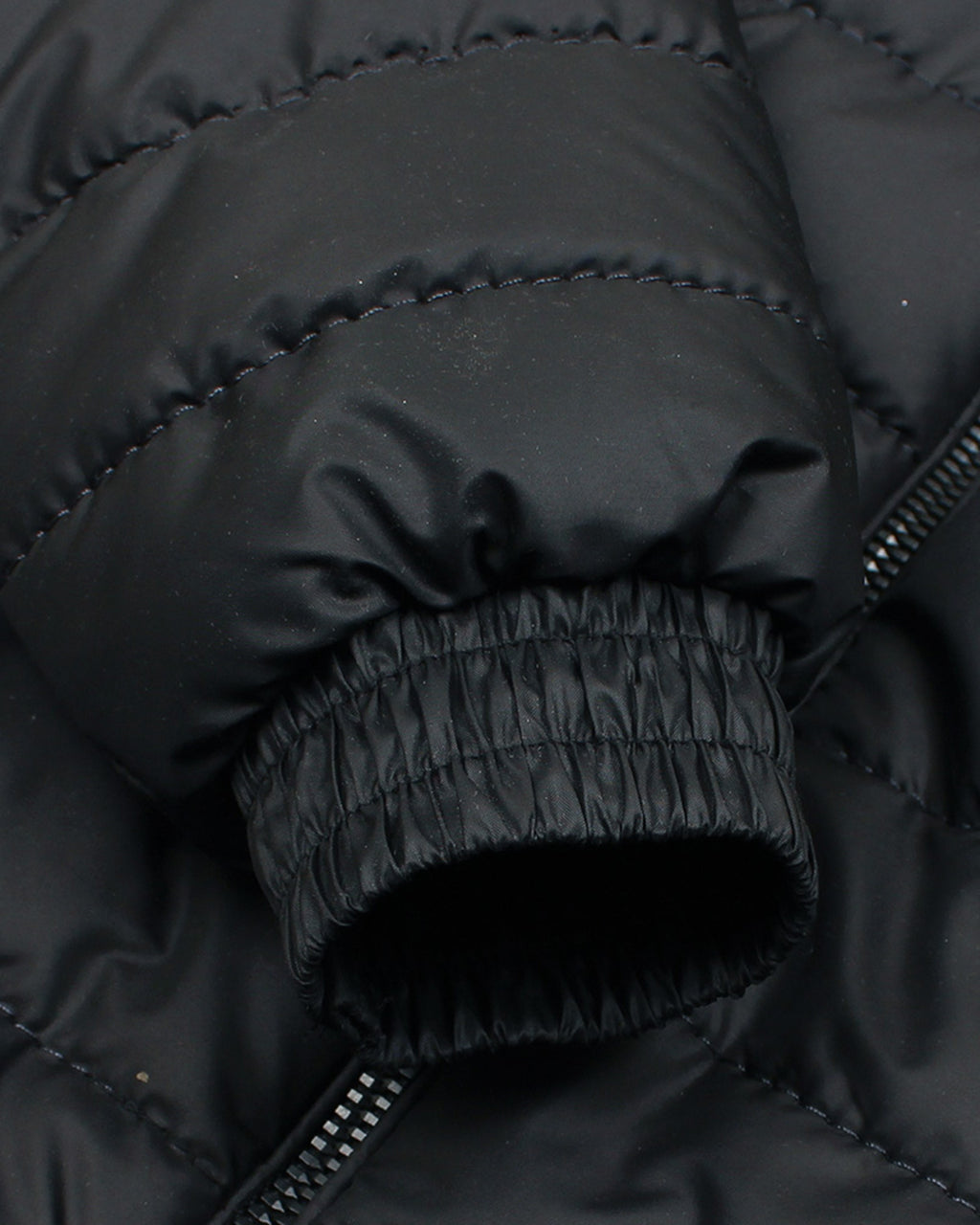 Kids Puffer Hooded R-L Jacket - Black