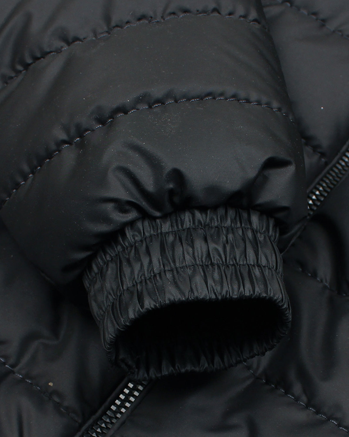 Kids Puffer Hooded R-L Jacket - Black