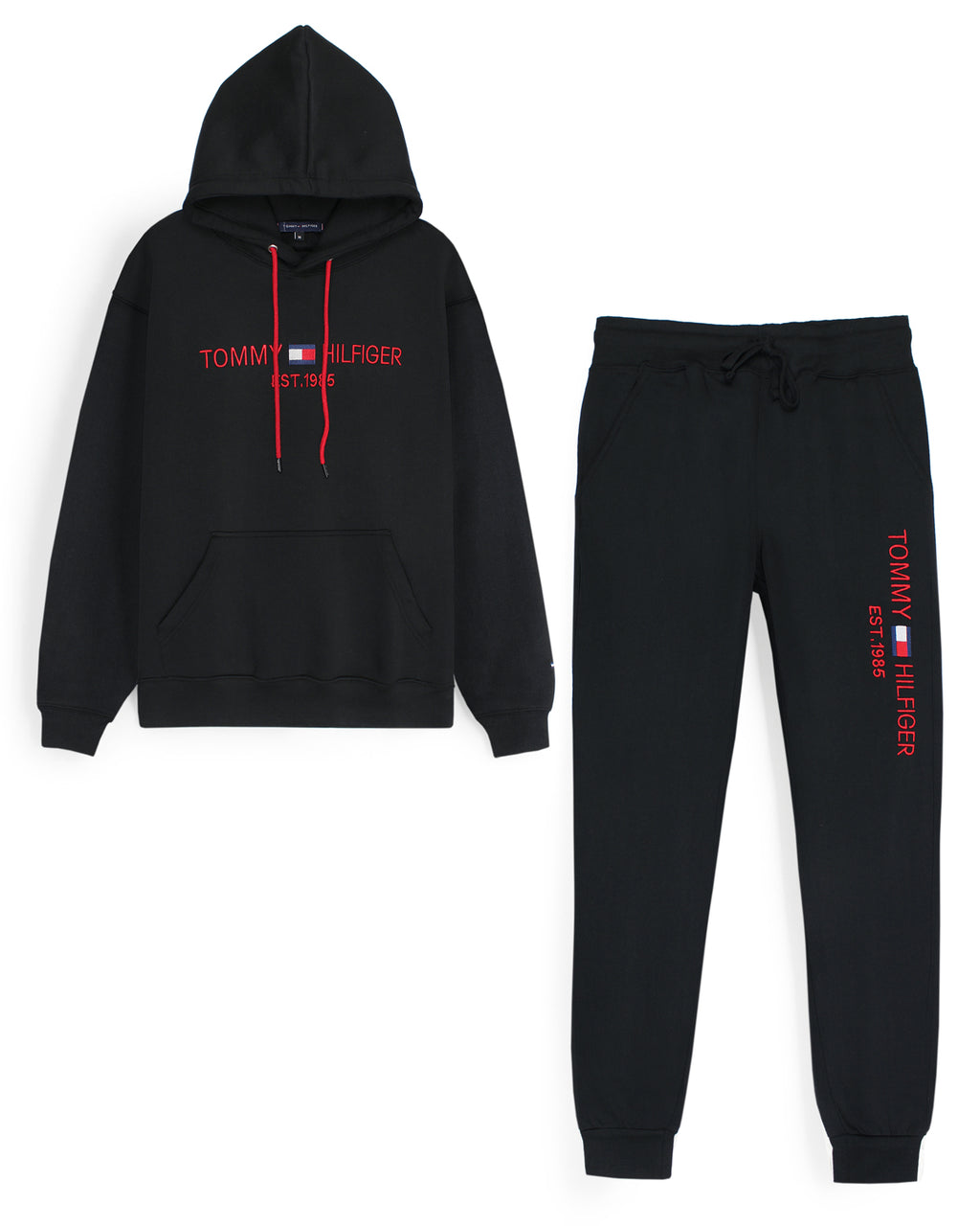 Men's Tom. Fleece Tracksuit - Black