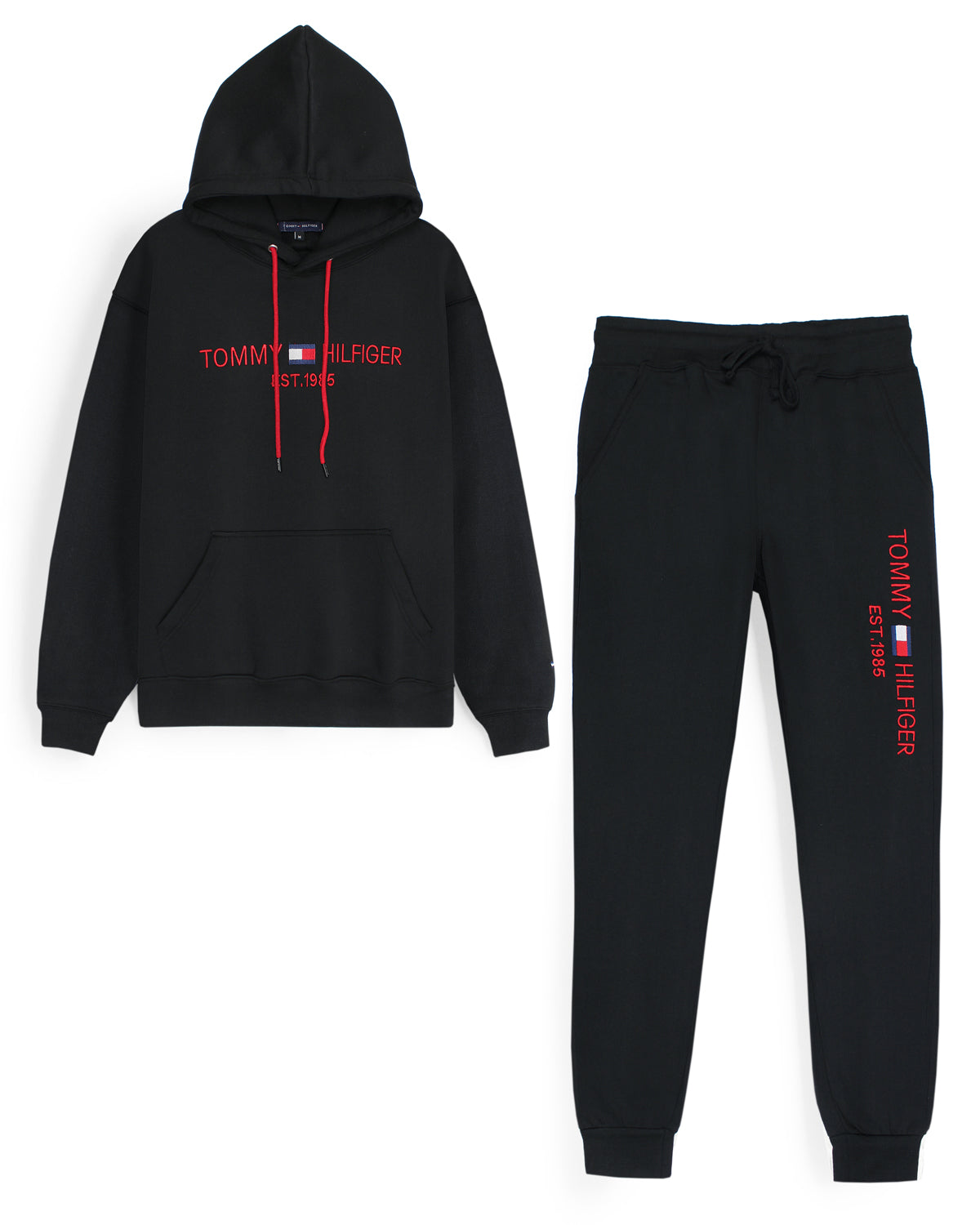 Men's Tom. Fleece Tracksuit - Black