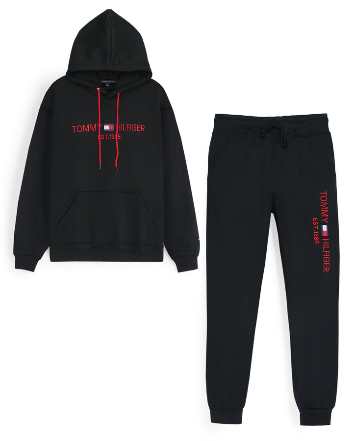 Men's Tom. Fleece Tracksuit - Black