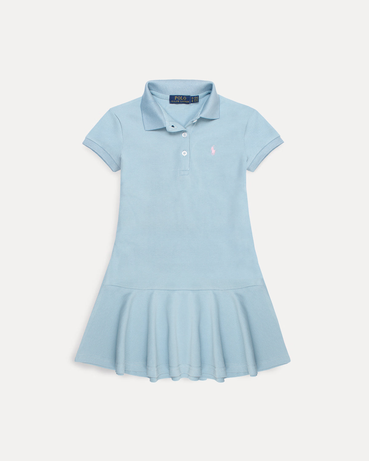 Baby Girl Iconic Polo Dress - Sky Blue
