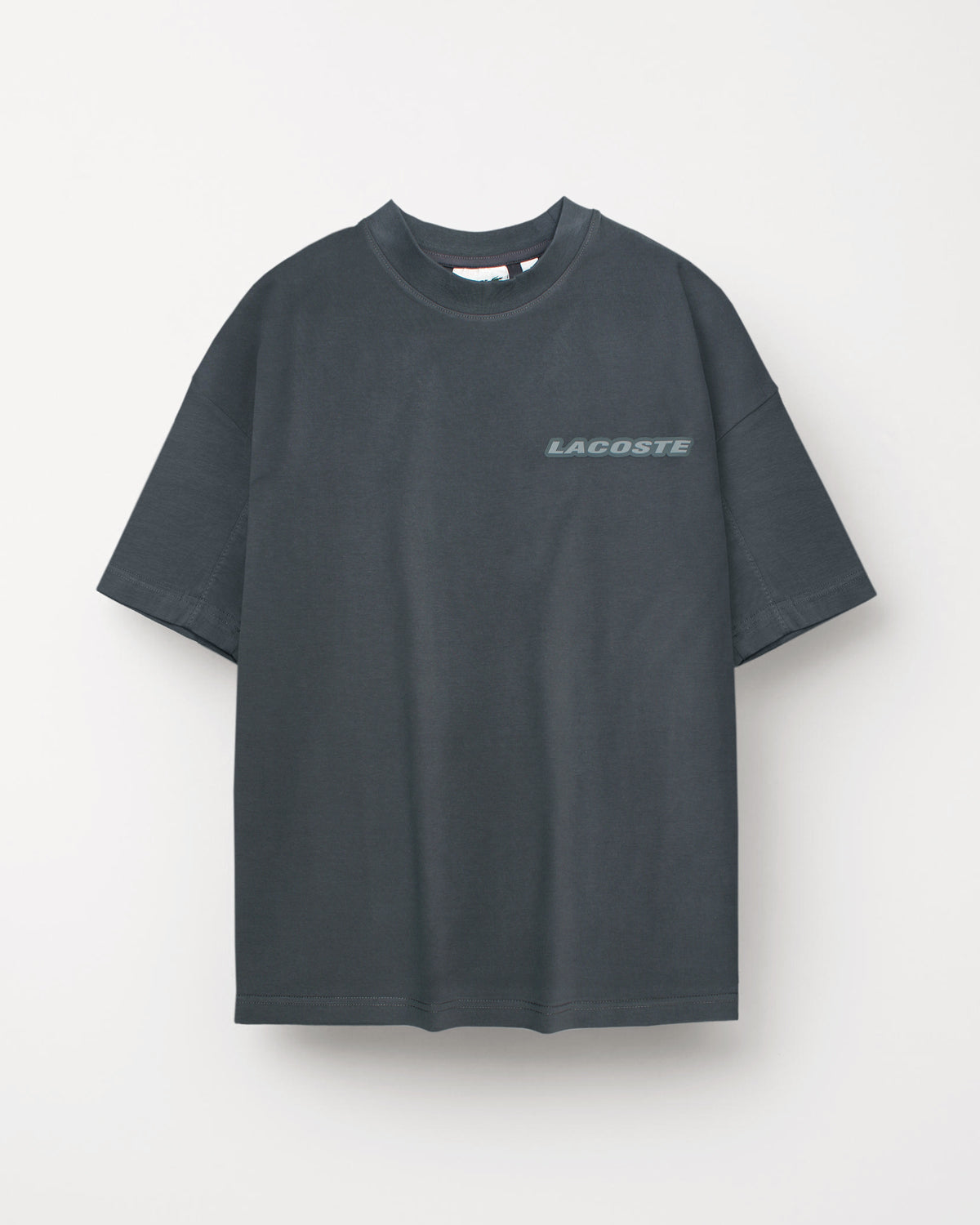 Men's Oversized Basic Lac. T Shirt - Grey