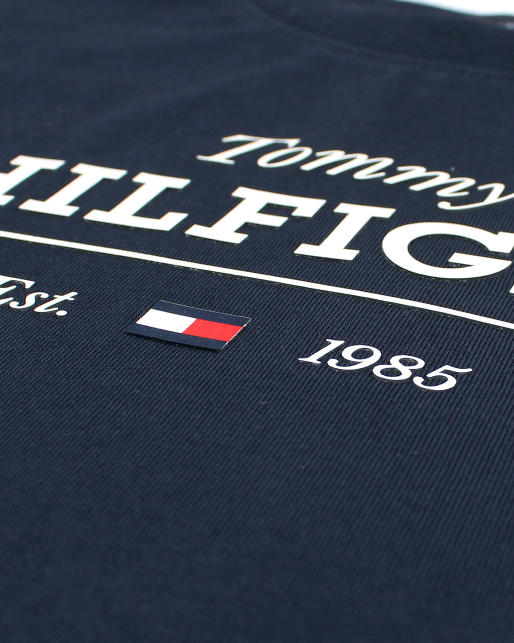 Exclusive Hilfiger Girls Crop Top Tee - Navy Blue