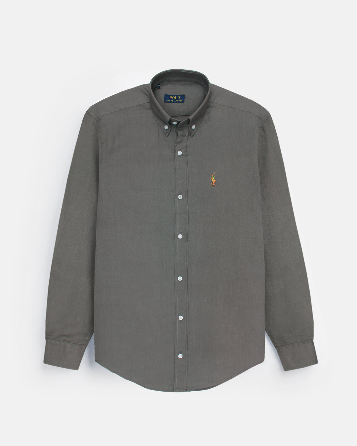 Premium Iconic Men Oxford Shirt -  Dark Grey