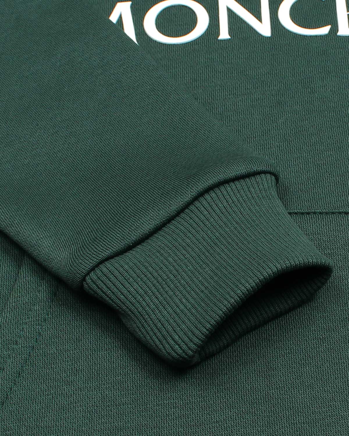 Mon. Kids Logo Hoddie - Forest Green