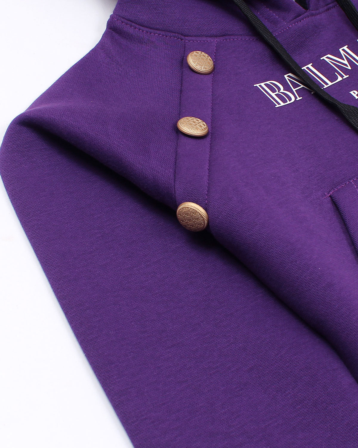 Hodded Baby Girls Tracksuit Set - Purple