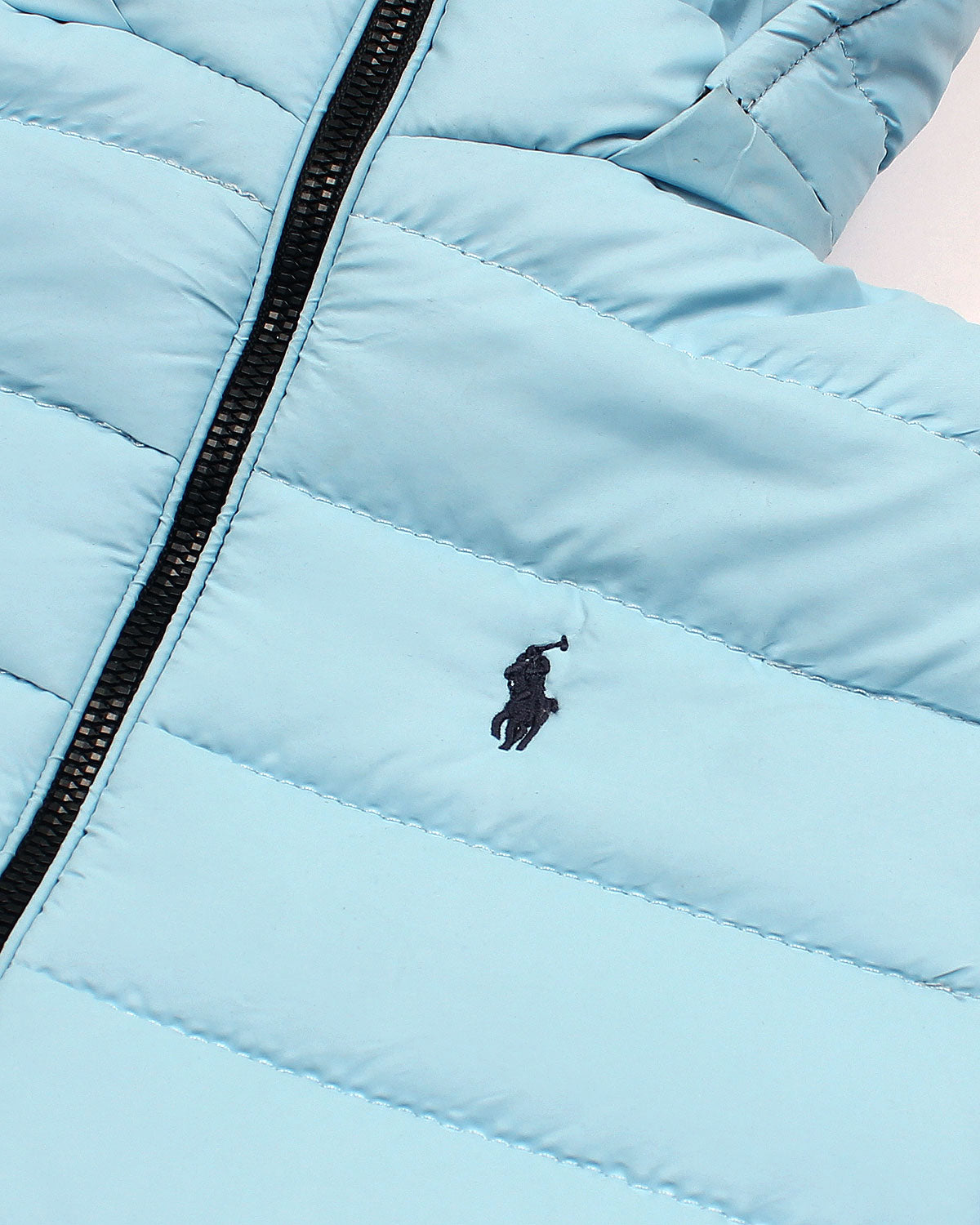 Kids Puffer Hooded R-L Jacket - Ice Blue