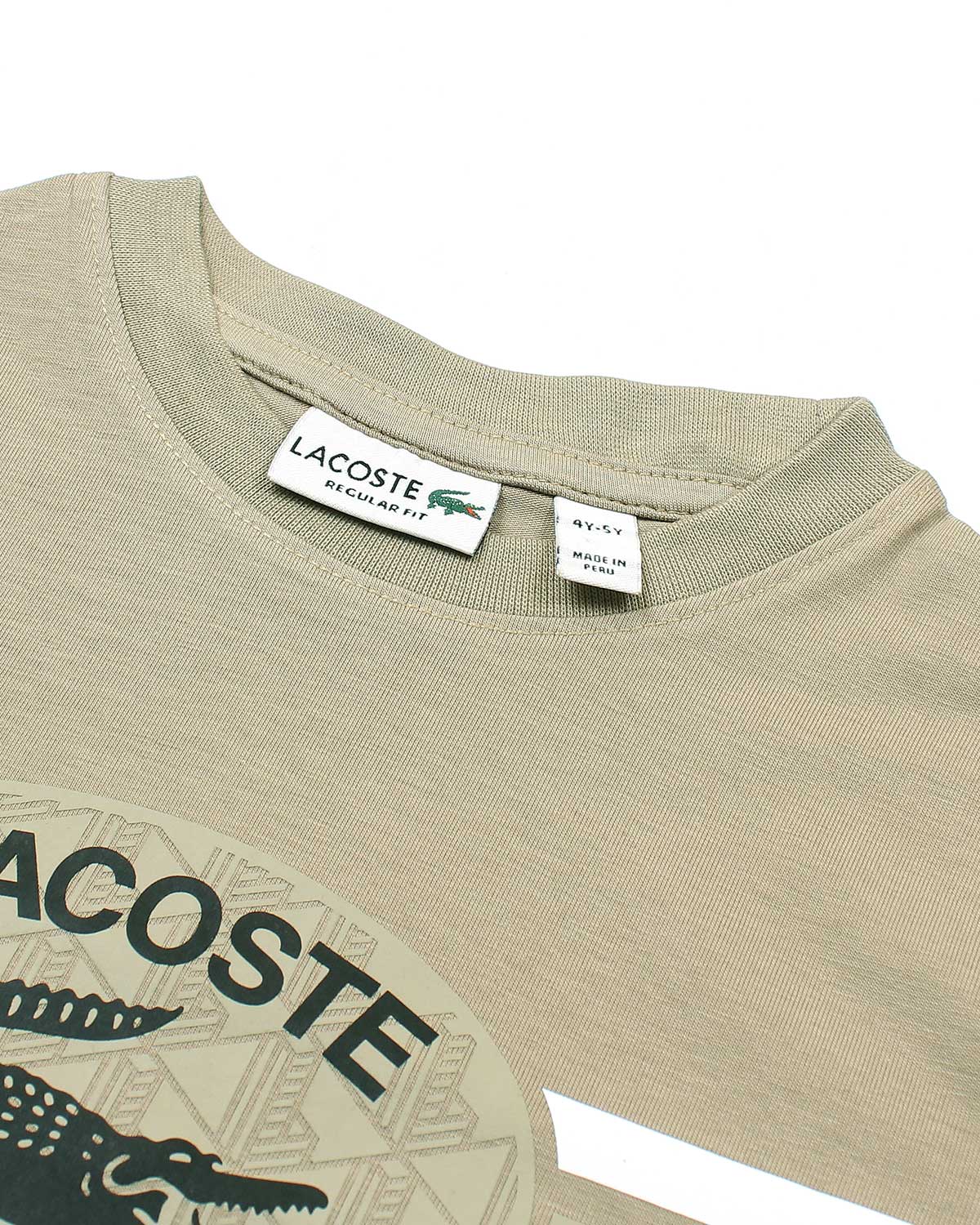 Kids Lac. Graphic T Shirt - Beige