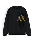 Exclusive A-X Fade Gold Men Sweat - Black