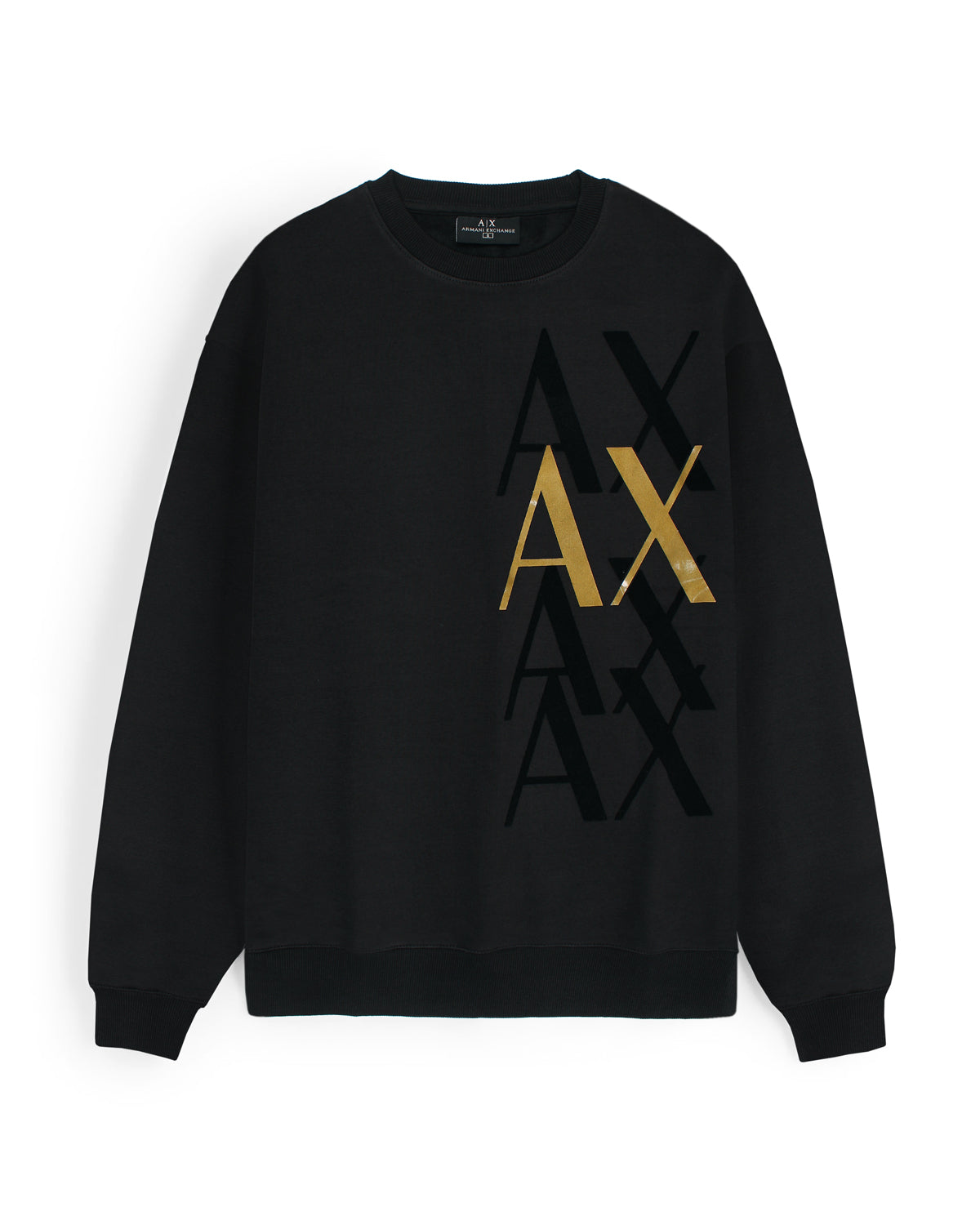 Exclusive A-X Fade Gold Men Sweat - Black