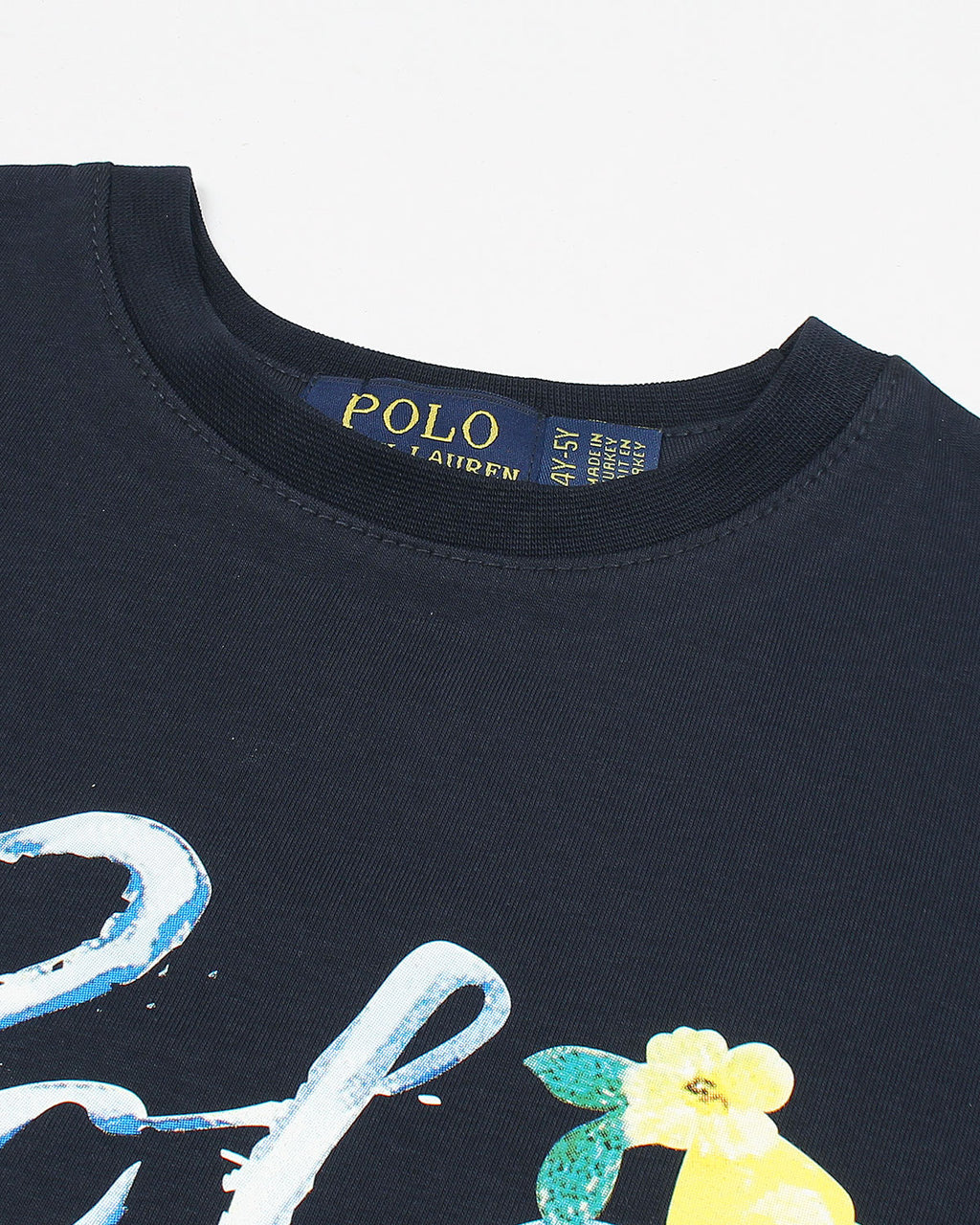 Exclusive Baby Girl R/L Polo Tee - Navy Blue