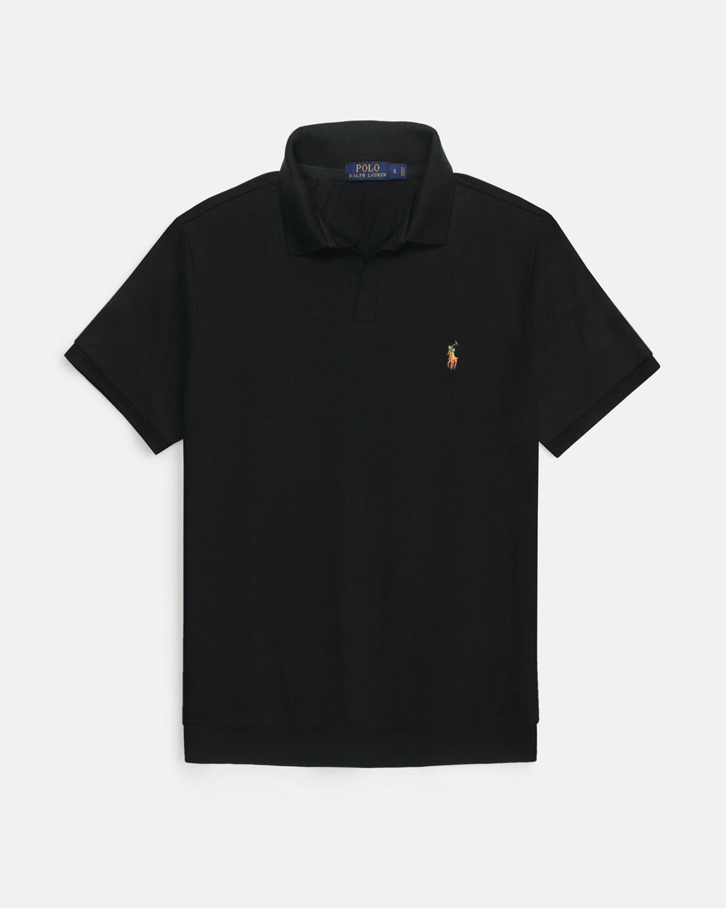 Iconic R-L Johnny Collar Polo - Black