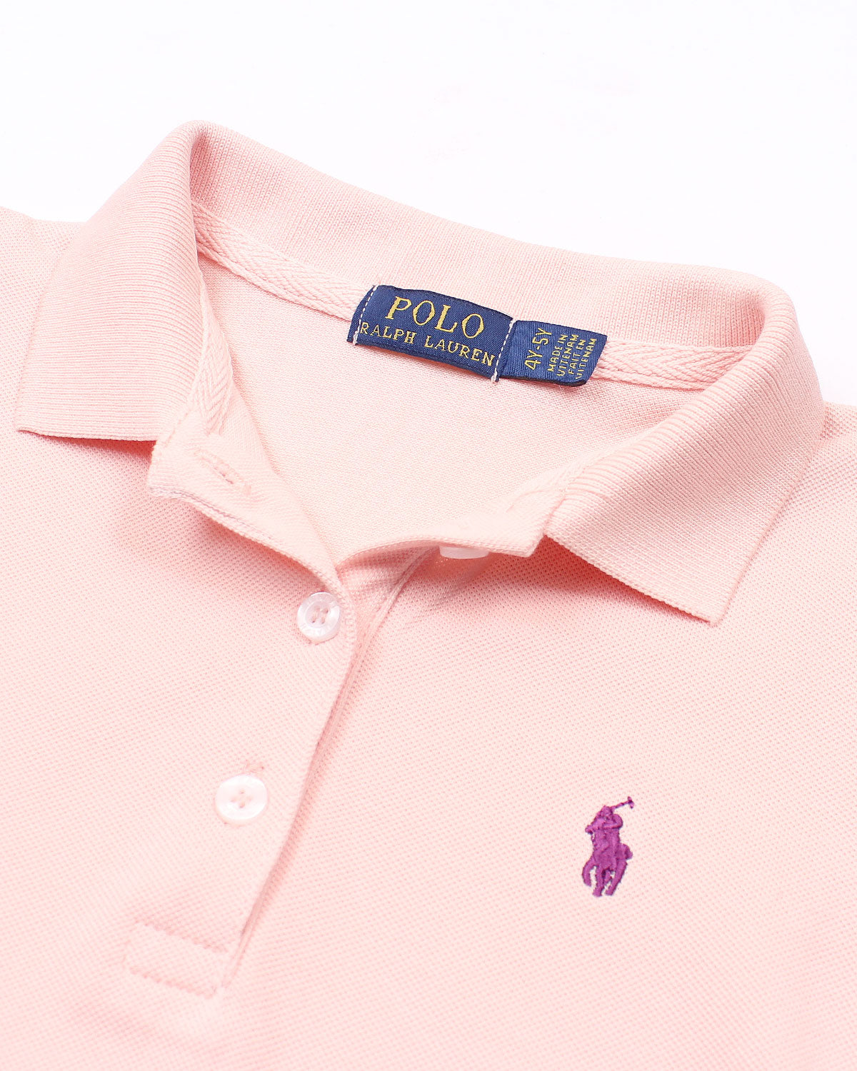 Baby Girl Iconic Polo Dress - Pink