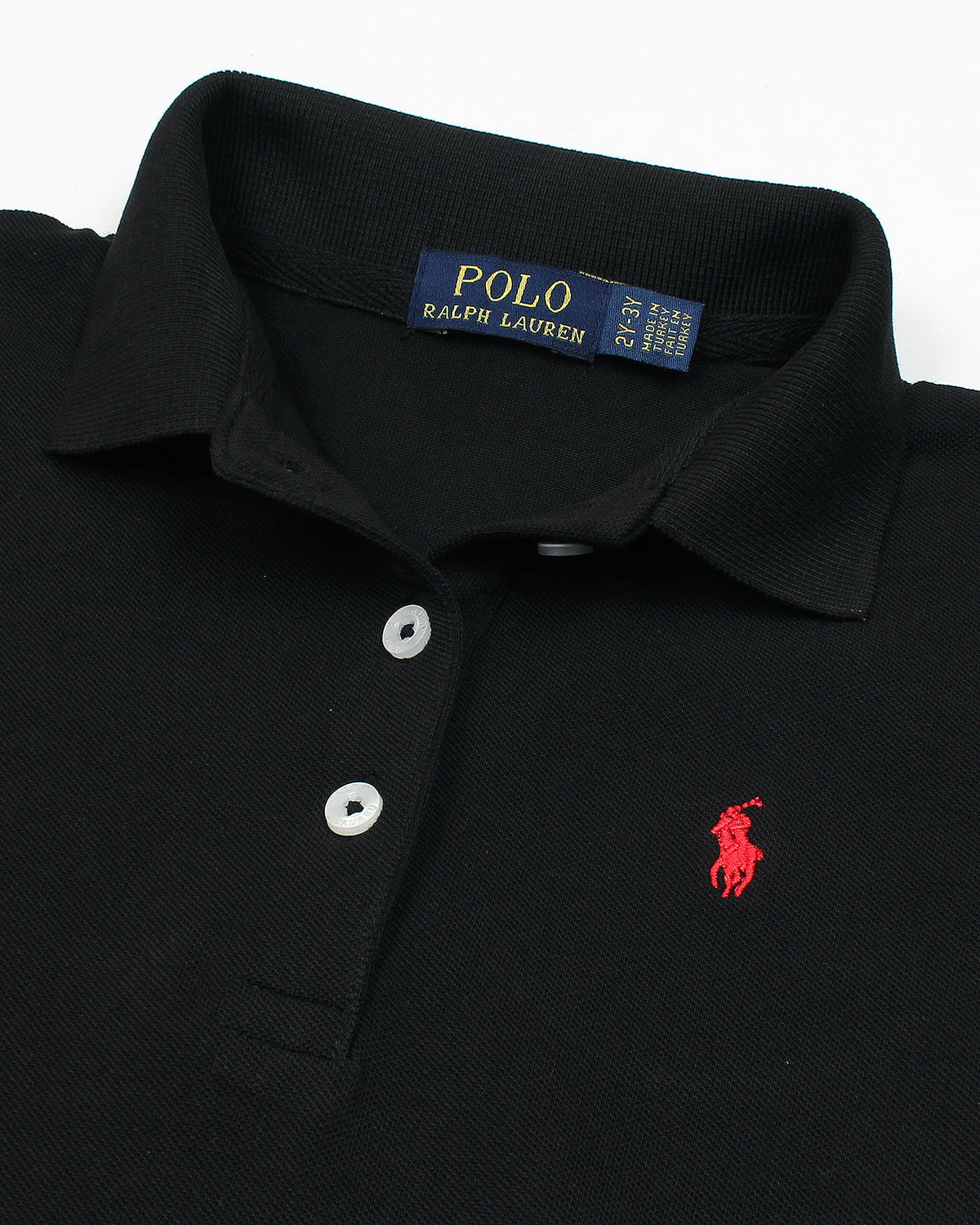 Premium Baby Girl R-L Polo Dress - Black