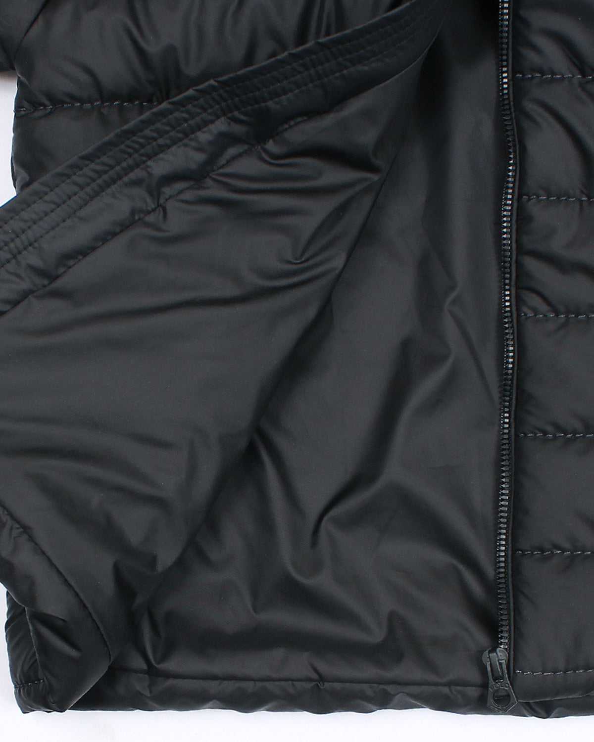 Kids Puffer Hooded R-L Jacket - Black