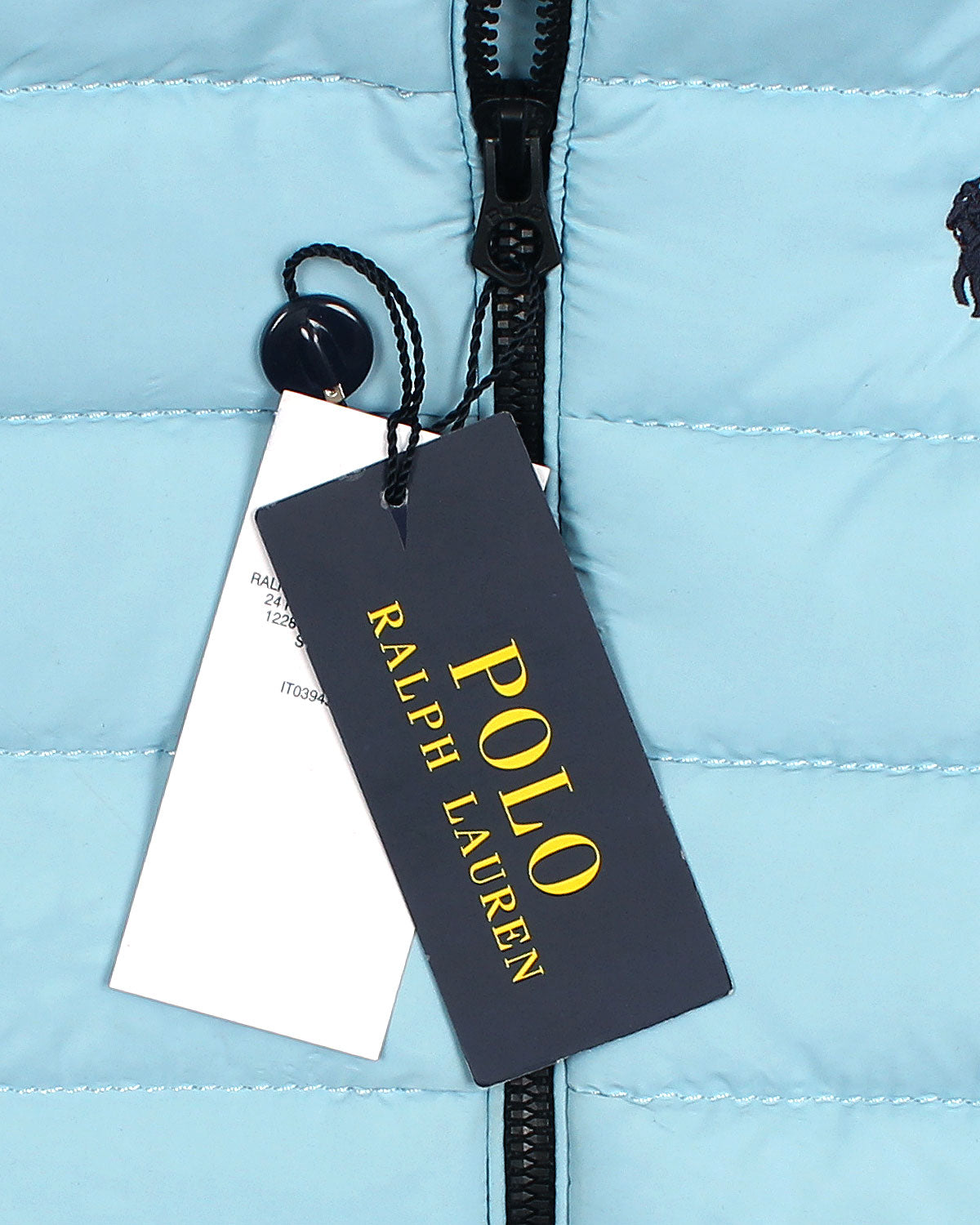 Kids Puffer Hooded R-L Jacket - Ice Blue