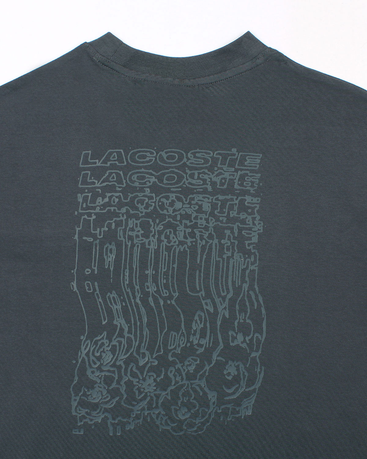 Men's Oversized Basic Lac. T Shirt - Grey