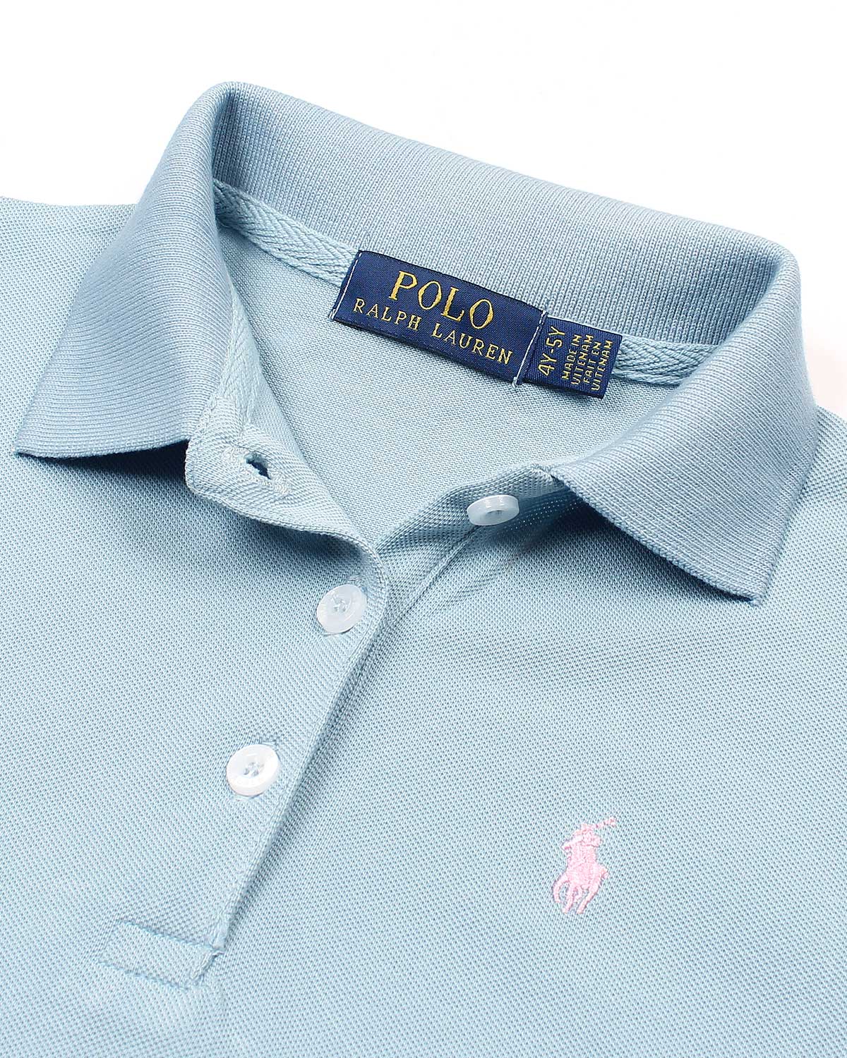 Baby Girl Iconic Polo Dress - Sky Blue
