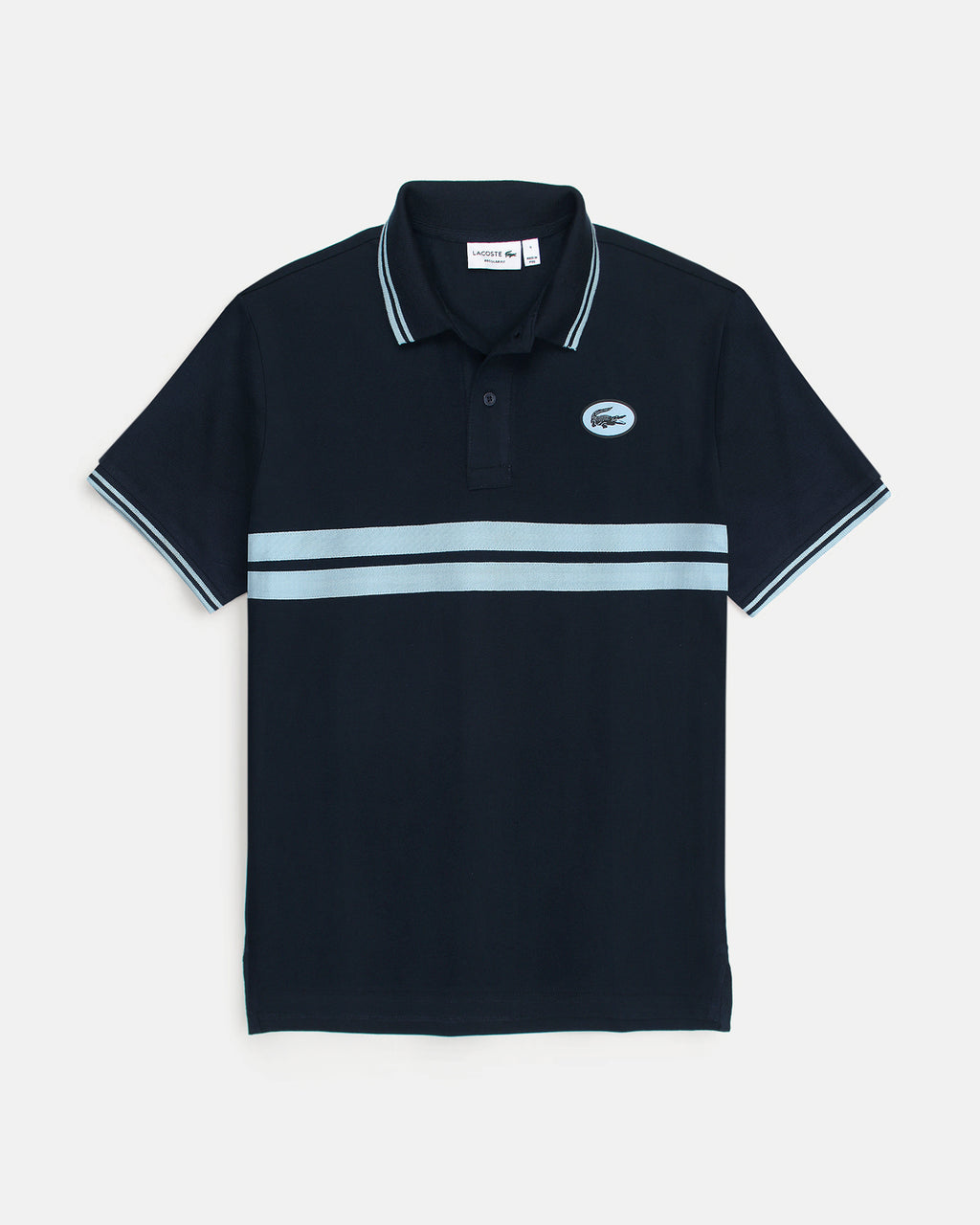 Premium Loc. Stripe Panel Men Polo - Navy Blue