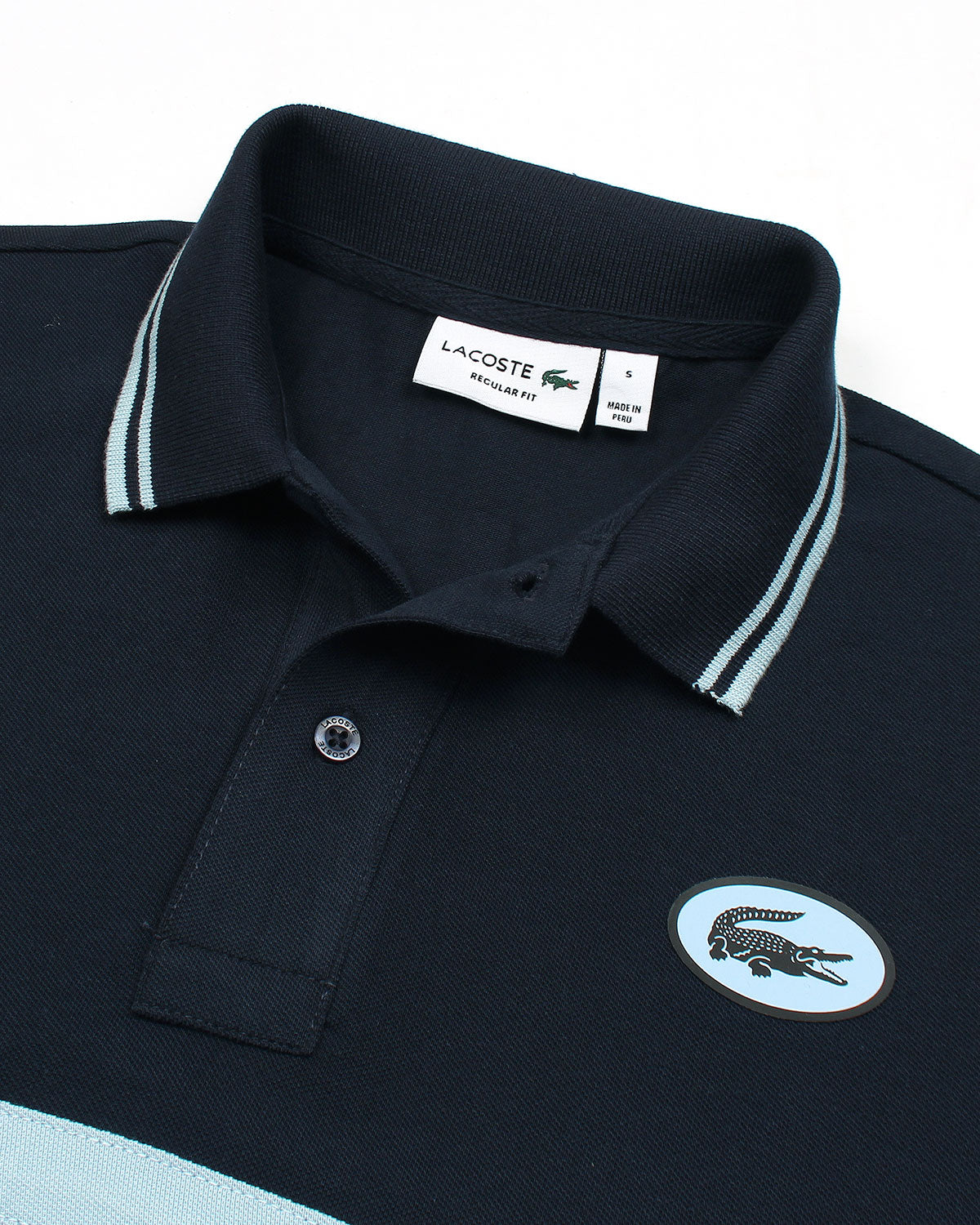 Premium Loc. Stripe Panel Men Polo - Navy Blue
