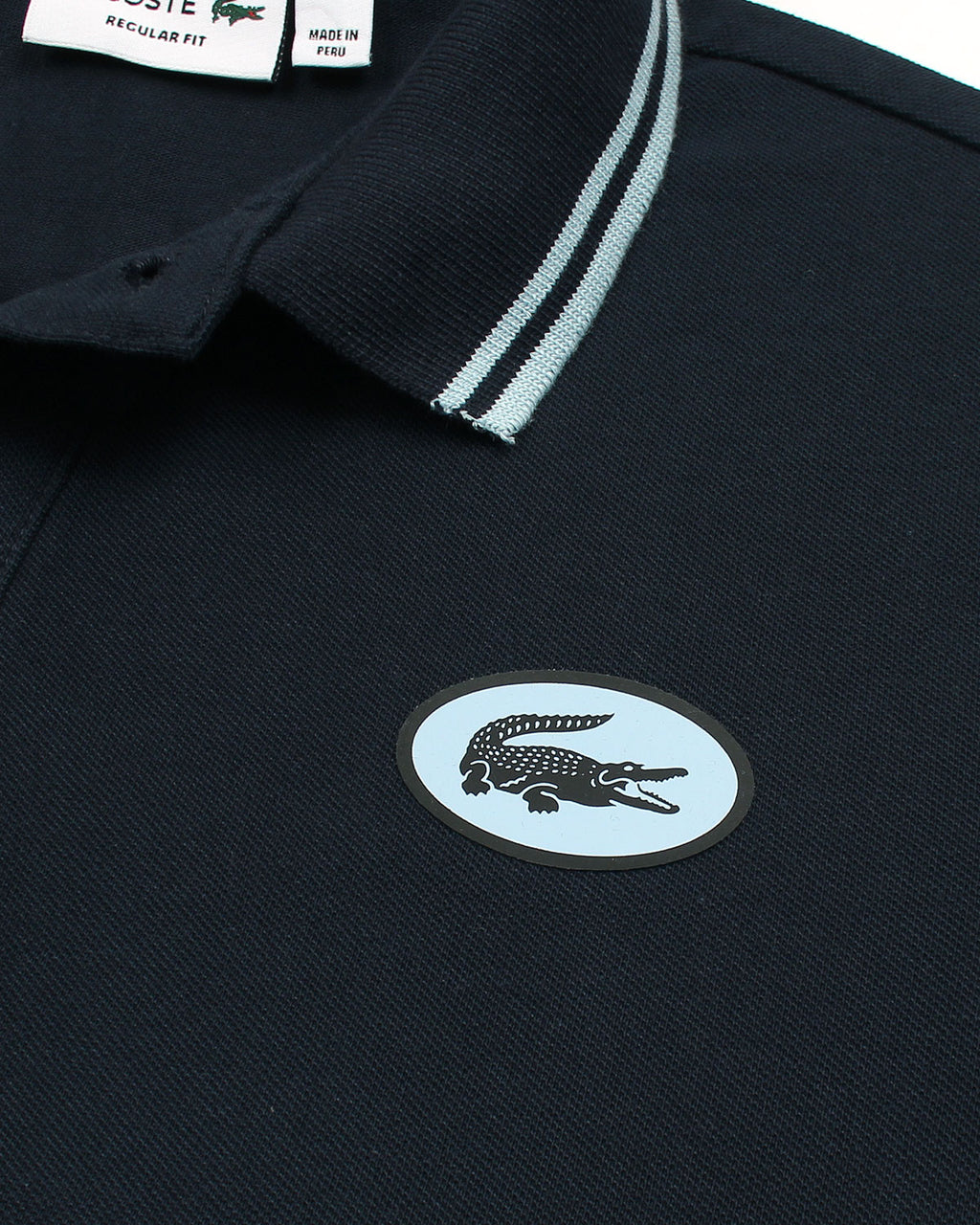 Premium Loc. Stripe Panel Men Polo - Navy Blue