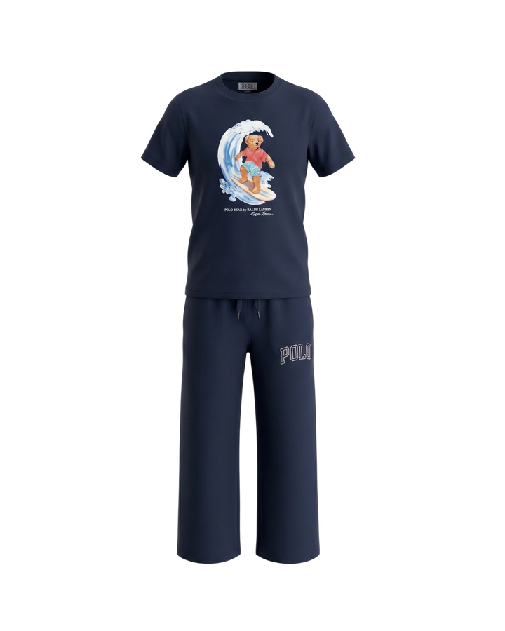 Kids Water Bear Tracksuit Set - Navy Blue