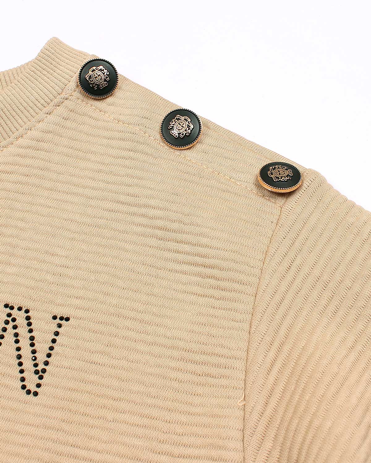 Exclusive Baby Girls Partywear Bal. Top - Beige
