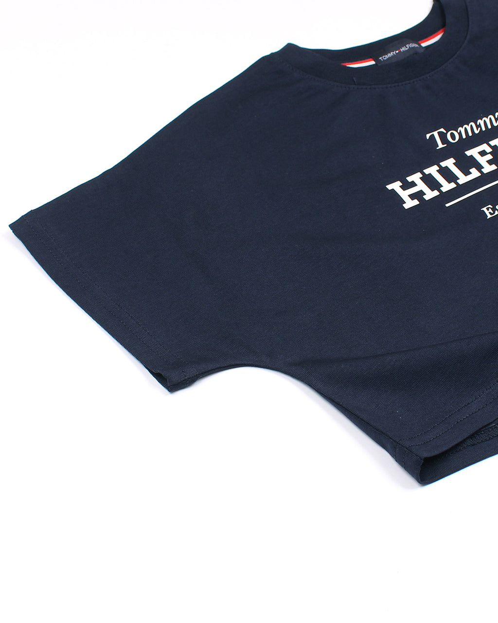 Exclusive Hilfiger Girls Crop Top Tee - Navy Blue