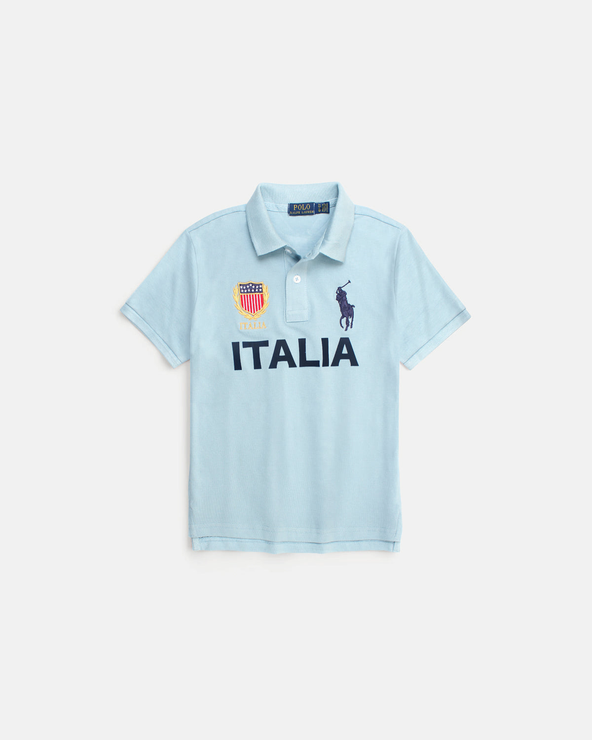 Kids Country ITALIA Polo Shirt - Sky Blue