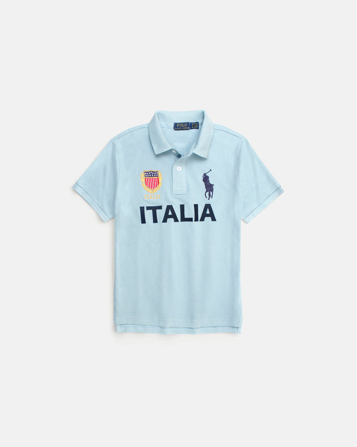 Kids Country ITALIA Polo Shirt - Sky Blue