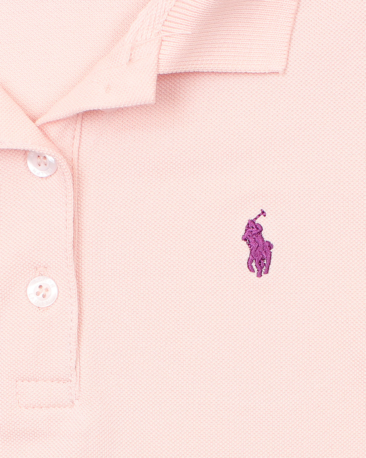 Baby Girl Iconic Polo Dress - Pink