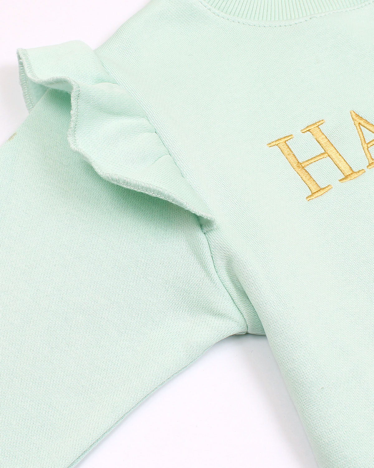 HKT Girls Ruffle Tracksuit Set – Mint Green