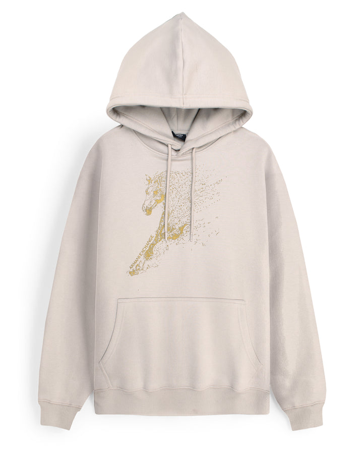 Men's Relax Fit A-X Hoddie - Off White