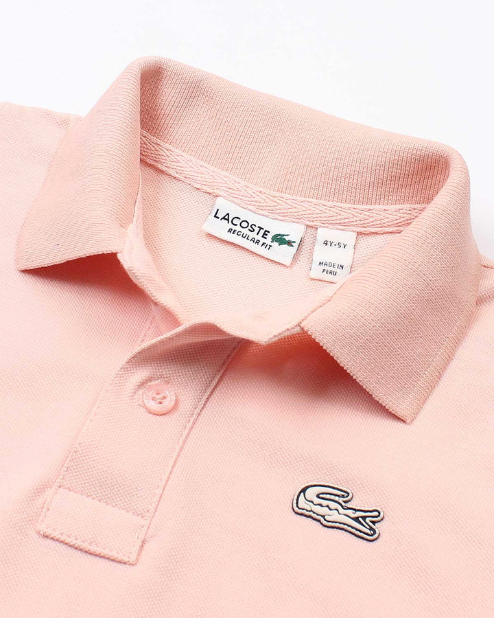 Premium Baby Girl Lac. Polo Shirt - Baby Pink