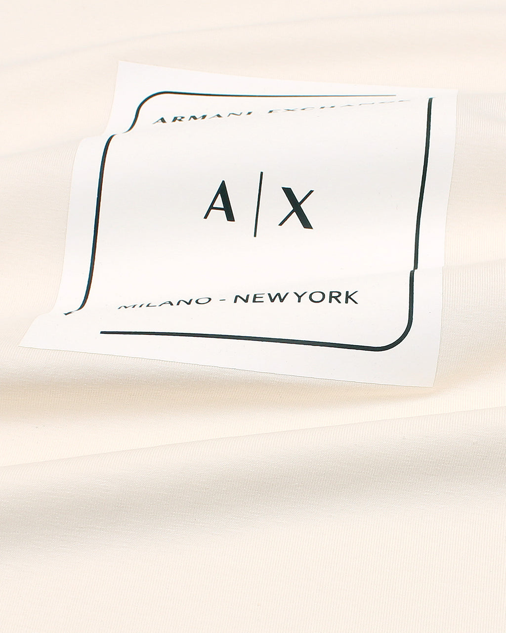 A-X Men's Oversized Logo Patch T-Shirt – Off White