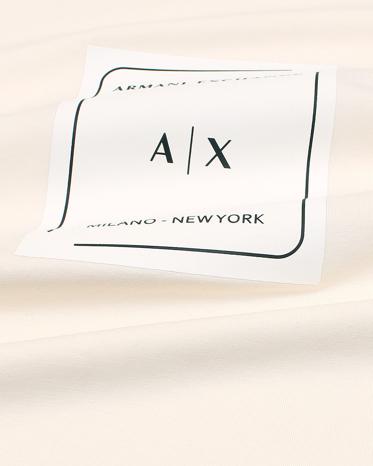 A-X Men's Oversized Logo Patch T-Shirt – Off White